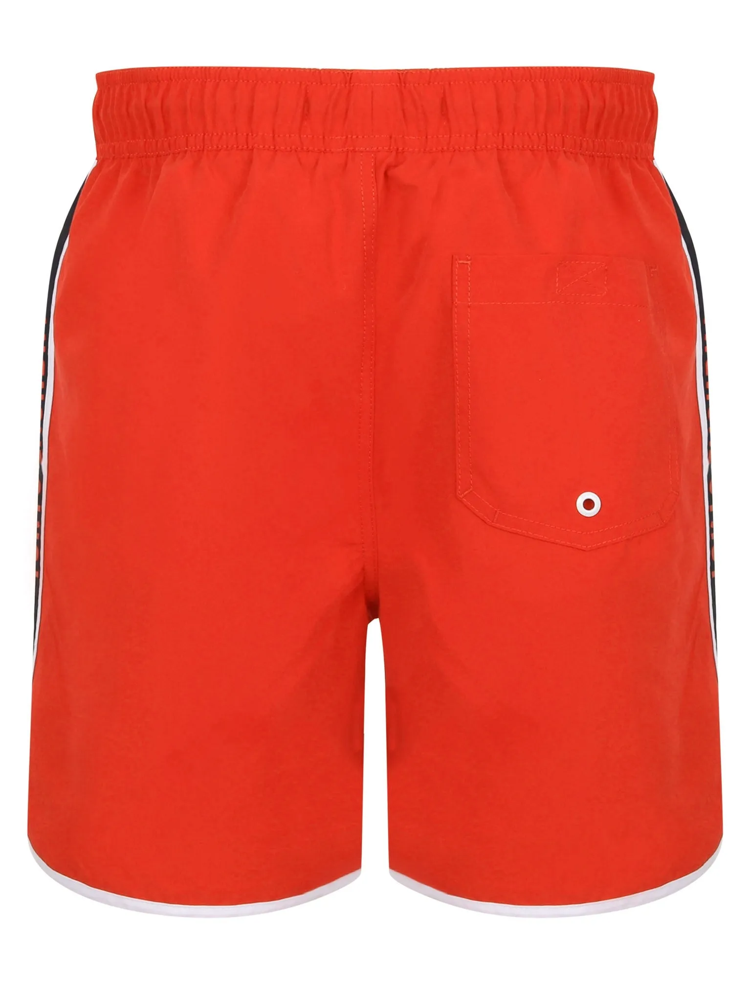 Haunani Runner Swim Shorts with Side Panels In Formula One Red - Tokyo Laundry