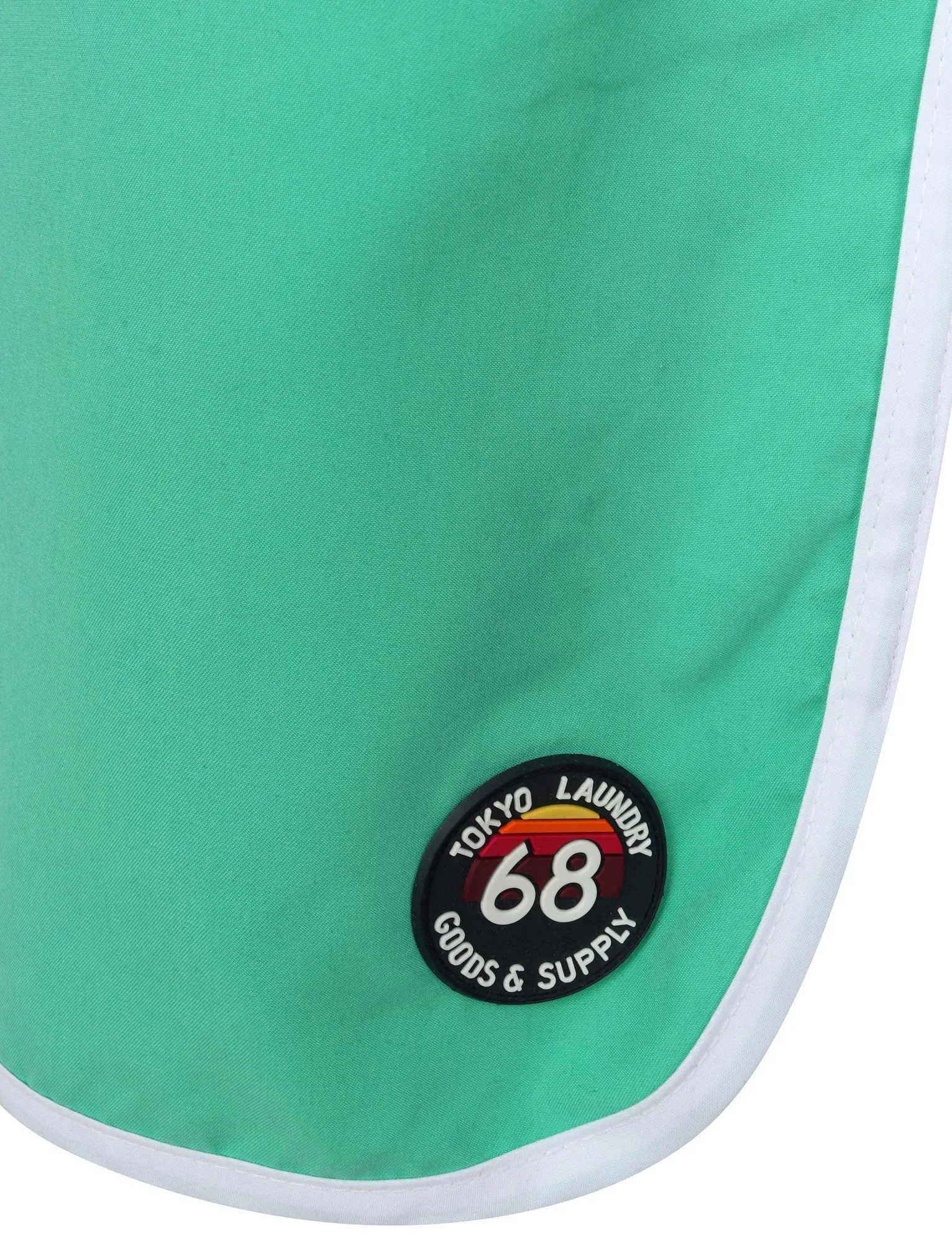 Haunani Runner Swim Shorts with Side Panels In Marine Green - Tokyo Laundry