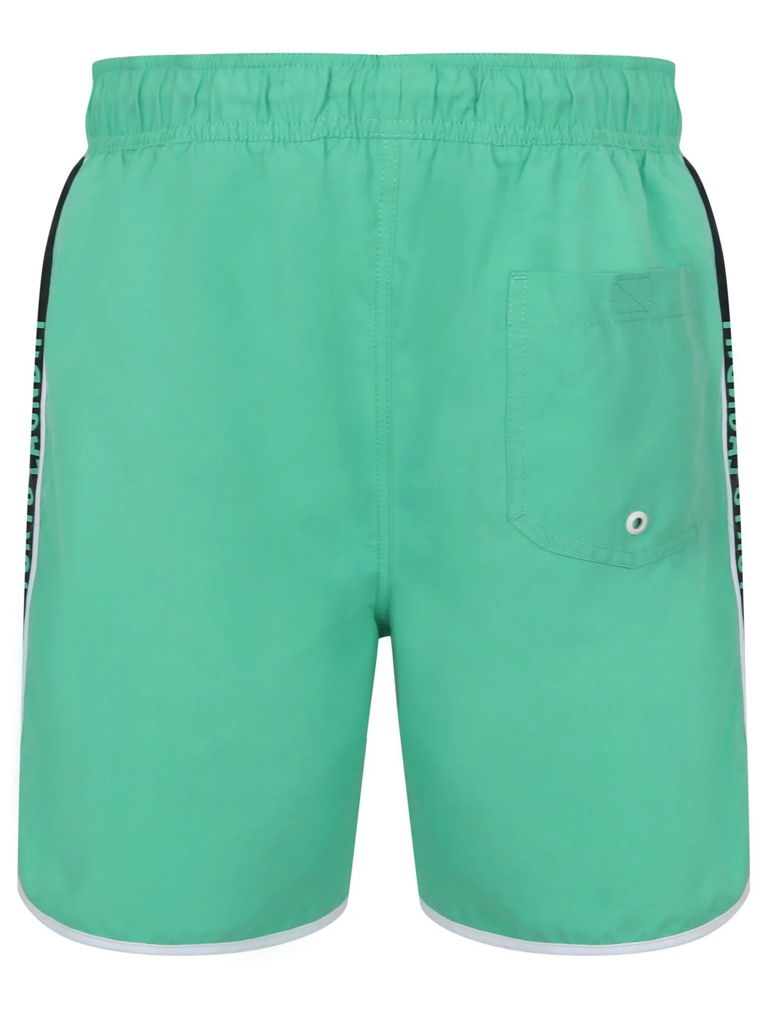 Haunani Runner Swim Shorts with Side Panels In Marine Green - Tokyo Laundry
