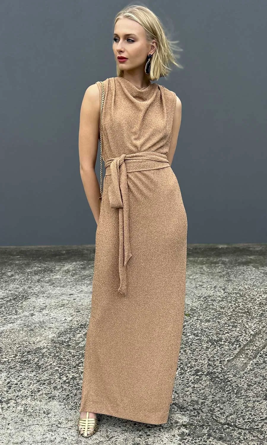 hoss Veronica Cowl Maxi - Honey