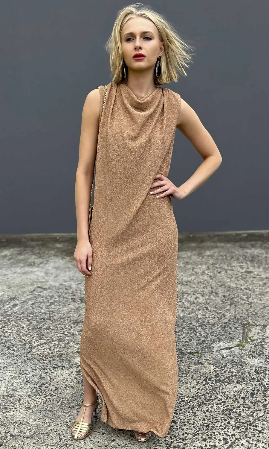 hoss Veronica Cowl Maxi - Honey