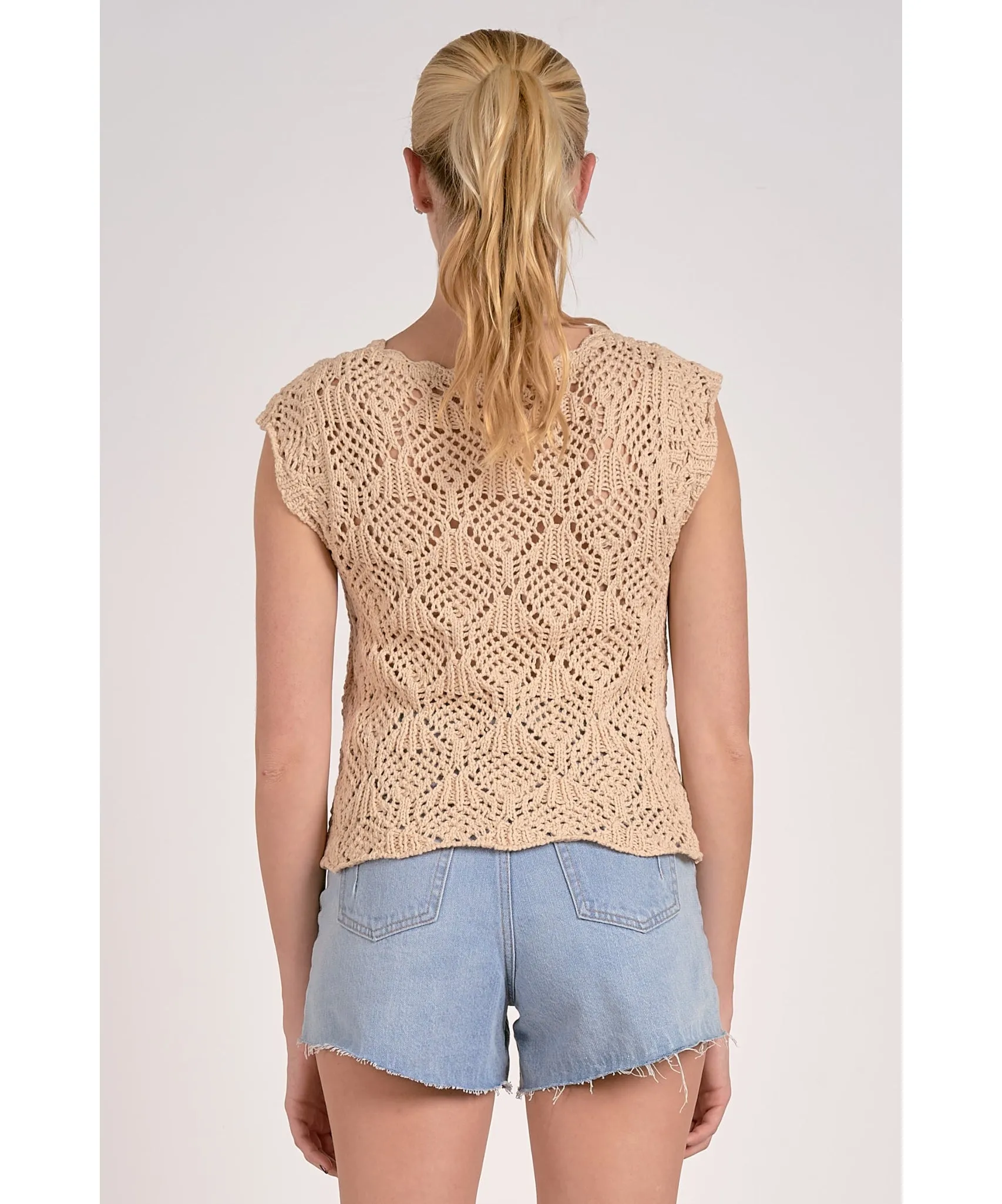 Kennedy Crochet Knit Top