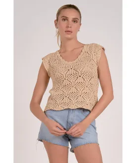 Kennedy Crochet Knit Top