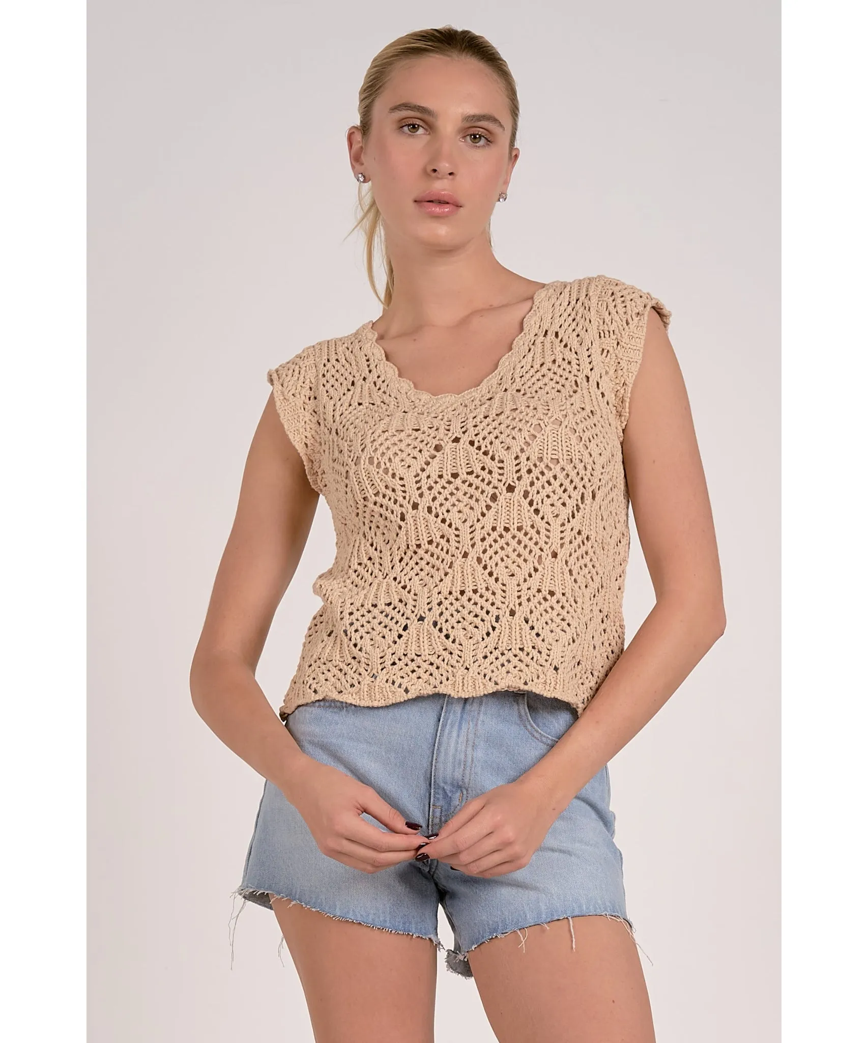 Kennedy Crochet Knit Top