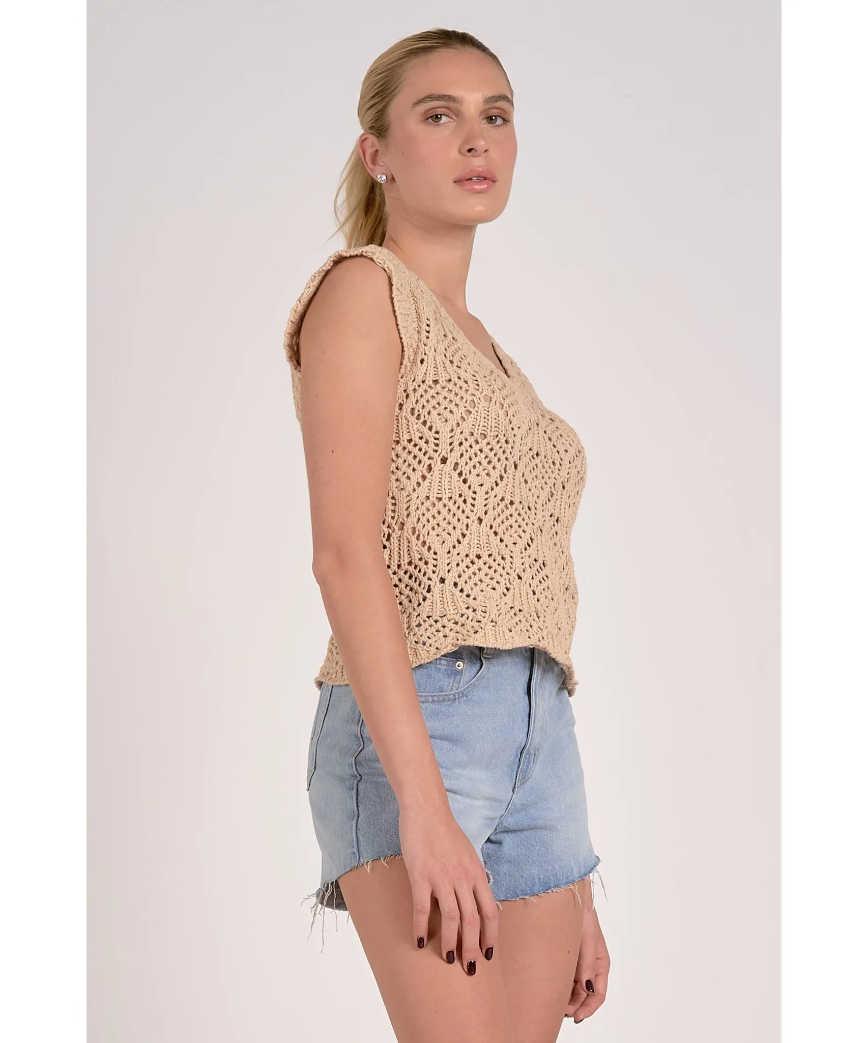 Kennedy Crochet Knit Top