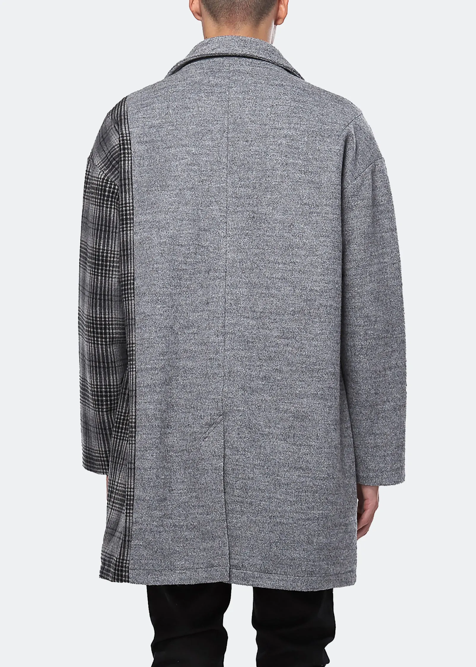 Konus Men's Oversize Wool Blend Coat in Grey