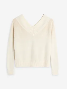 LOV Gold Knit-Textured Sweater