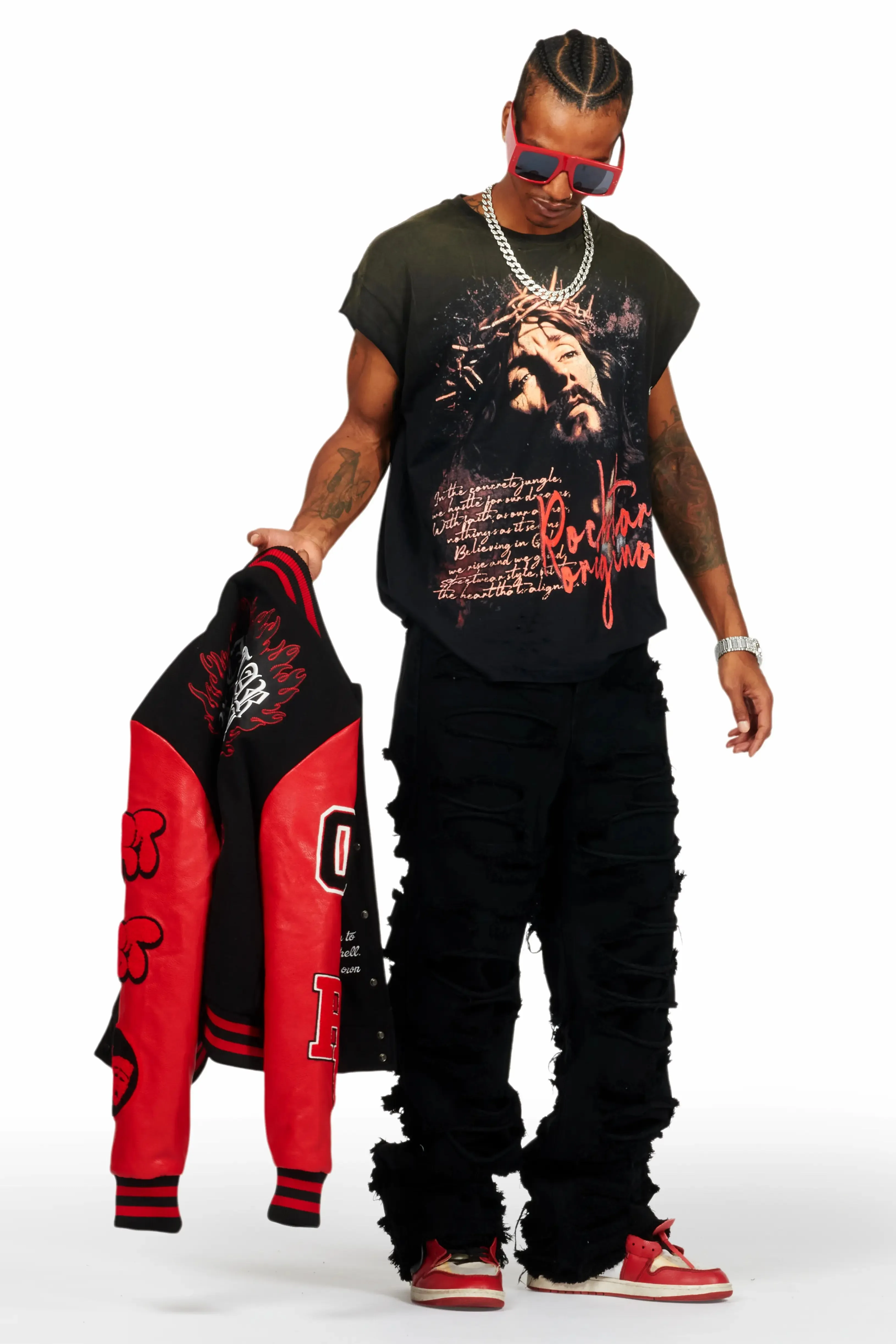 Luisu Black Baggy Fit Jean