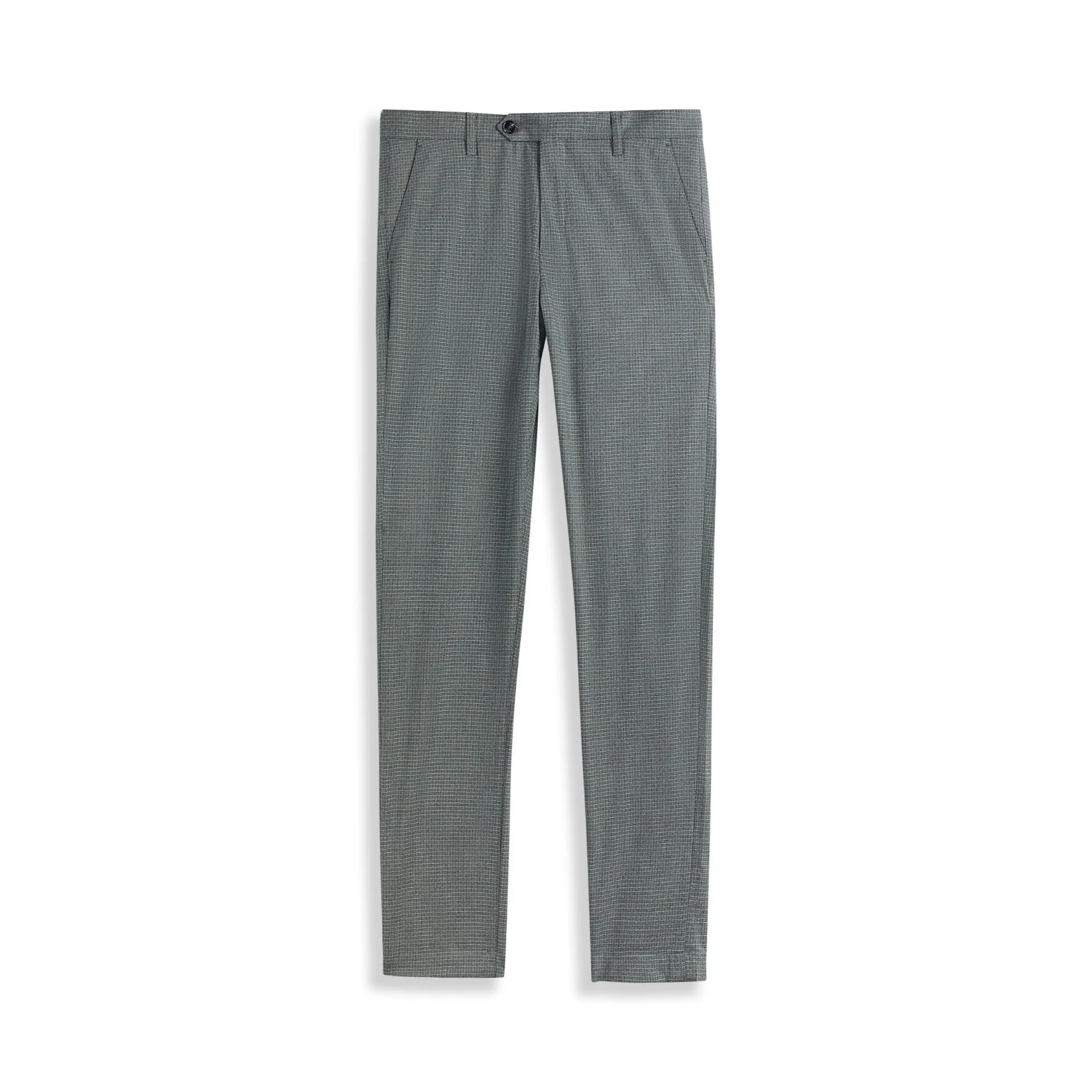 Men Mmt-Same-Slim Fit Checked Trouser - Blue