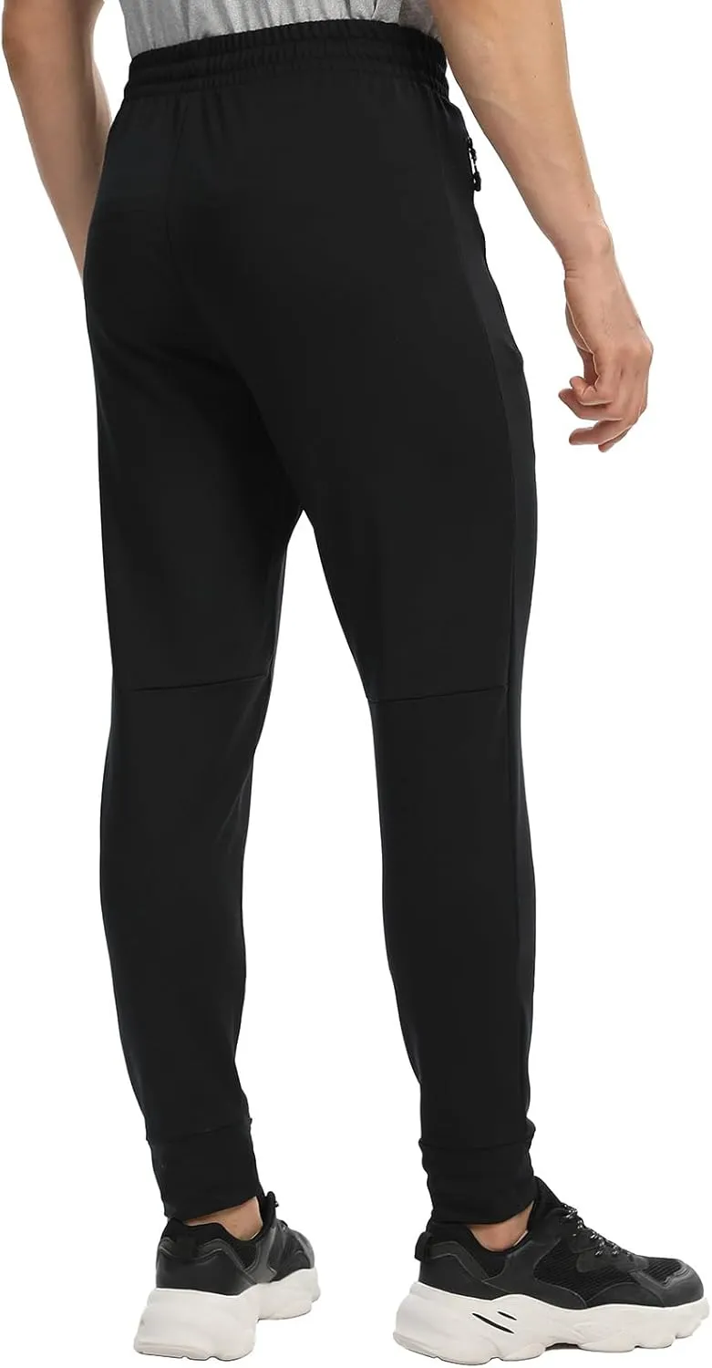Men's Jogger Sweatpants with Zipper Pockets Track Joggers Workout Gym Sweat Pants for Men(1 Pack/2 Pack)