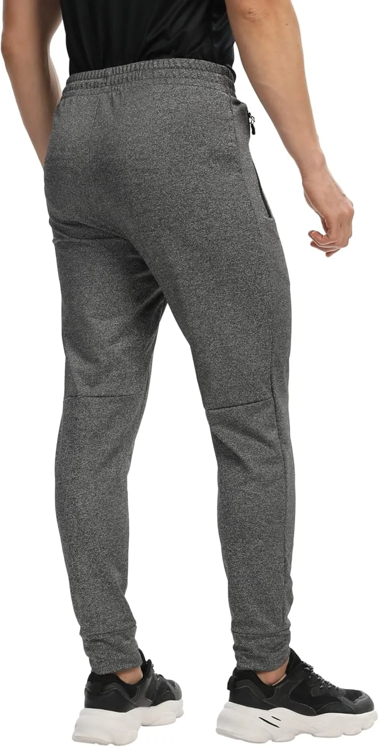 Men's Jogger Sweatpants with Zipper Pockets Track Joggers Workout Gym Sweat Pants for Men(1 Pack/2 Pack)