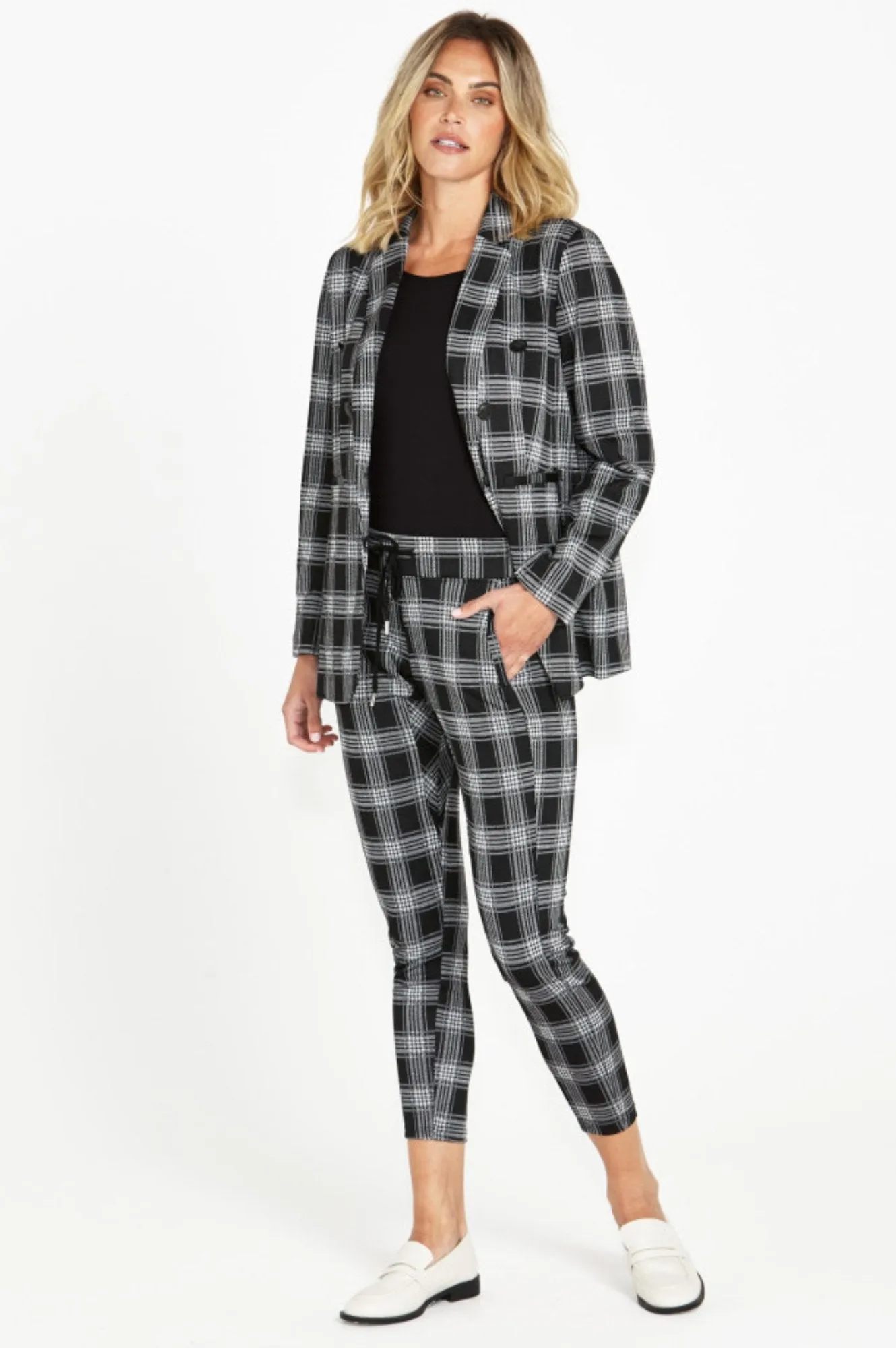Miranda Ponte Joggers - Black Check