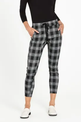 Miranda Ponte Joggers - Black Check