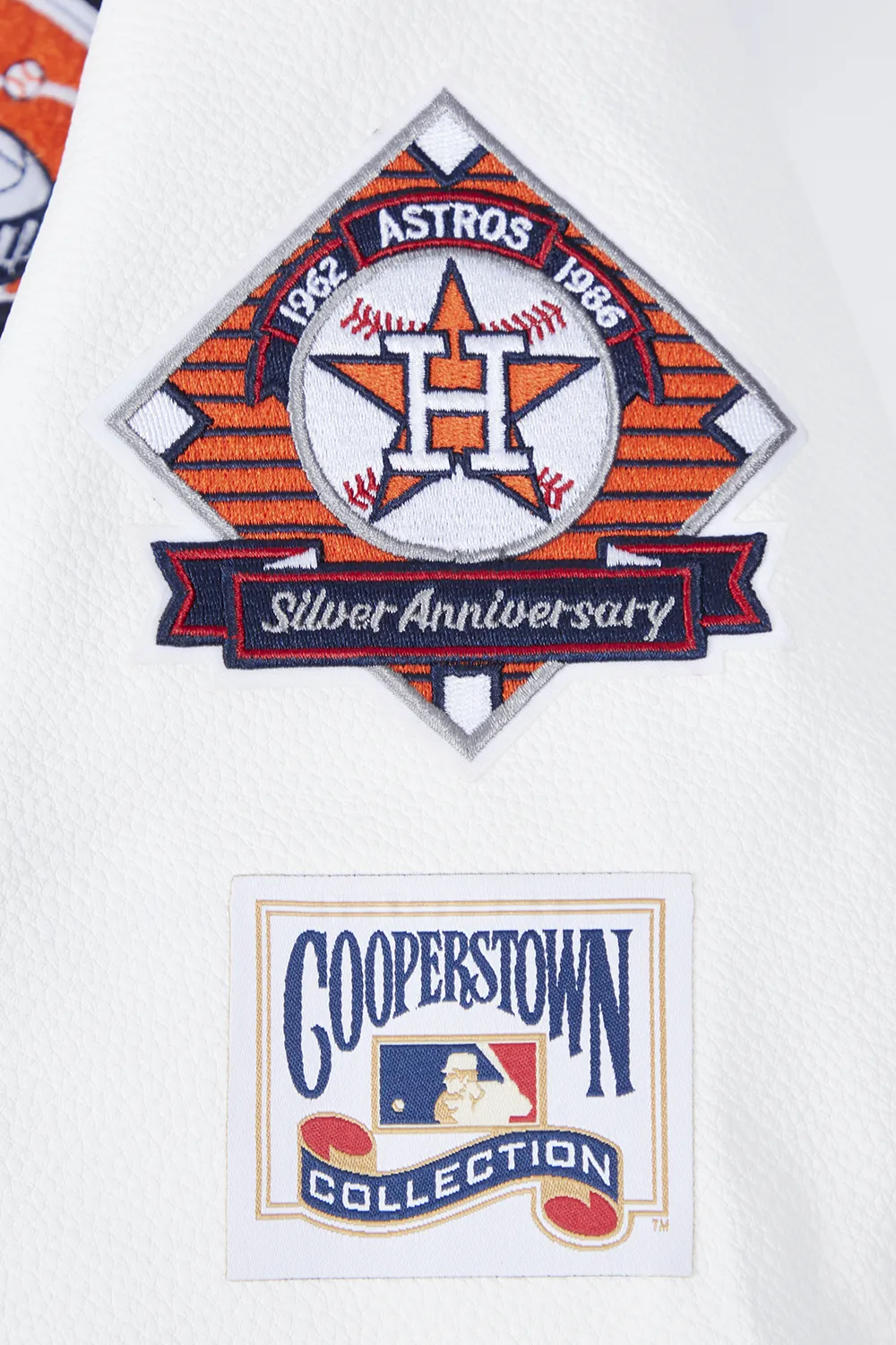 MLB HOUSTON ASTROS RETRO CLASSIC WOMEN'S RIB WOOL VARSITY JACKET (MIDNIGHT NAVY/ORANGE/MIDNIGHT NAVY)