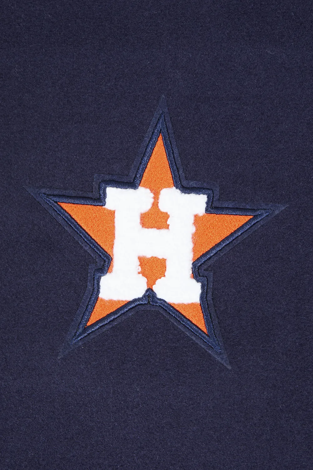 MLB HOUSTON ASTROS RETRO CLASSIC WOMEN'S RIB WOOL VARSITY JACKET (MIDNIGHT NAVY/ORANGE/MIDNIGHT NAVY)