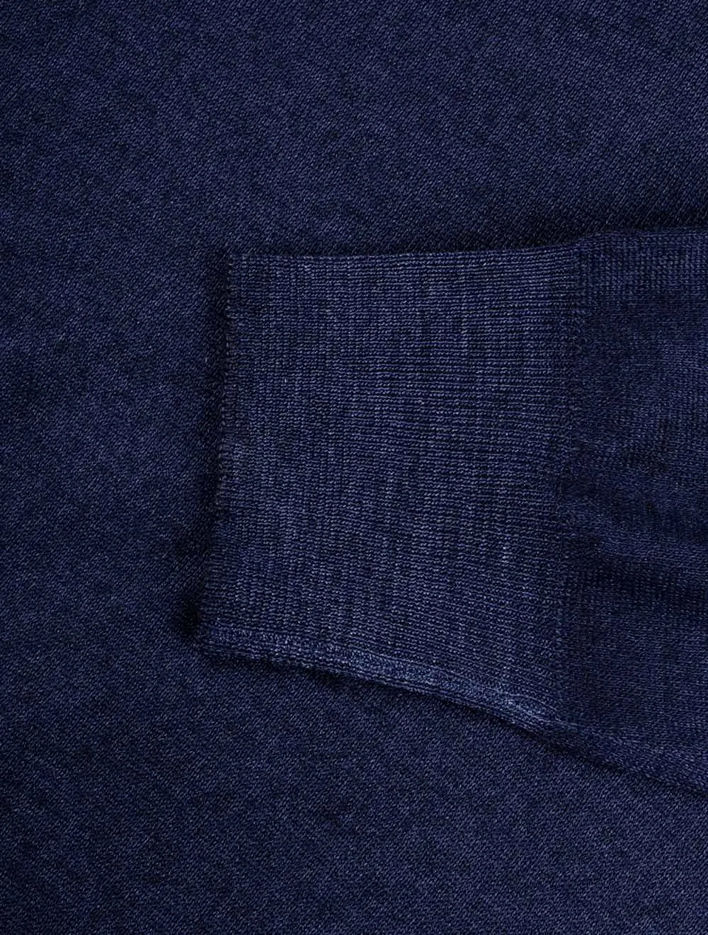 Mock Neck Half Zip Dark Blue