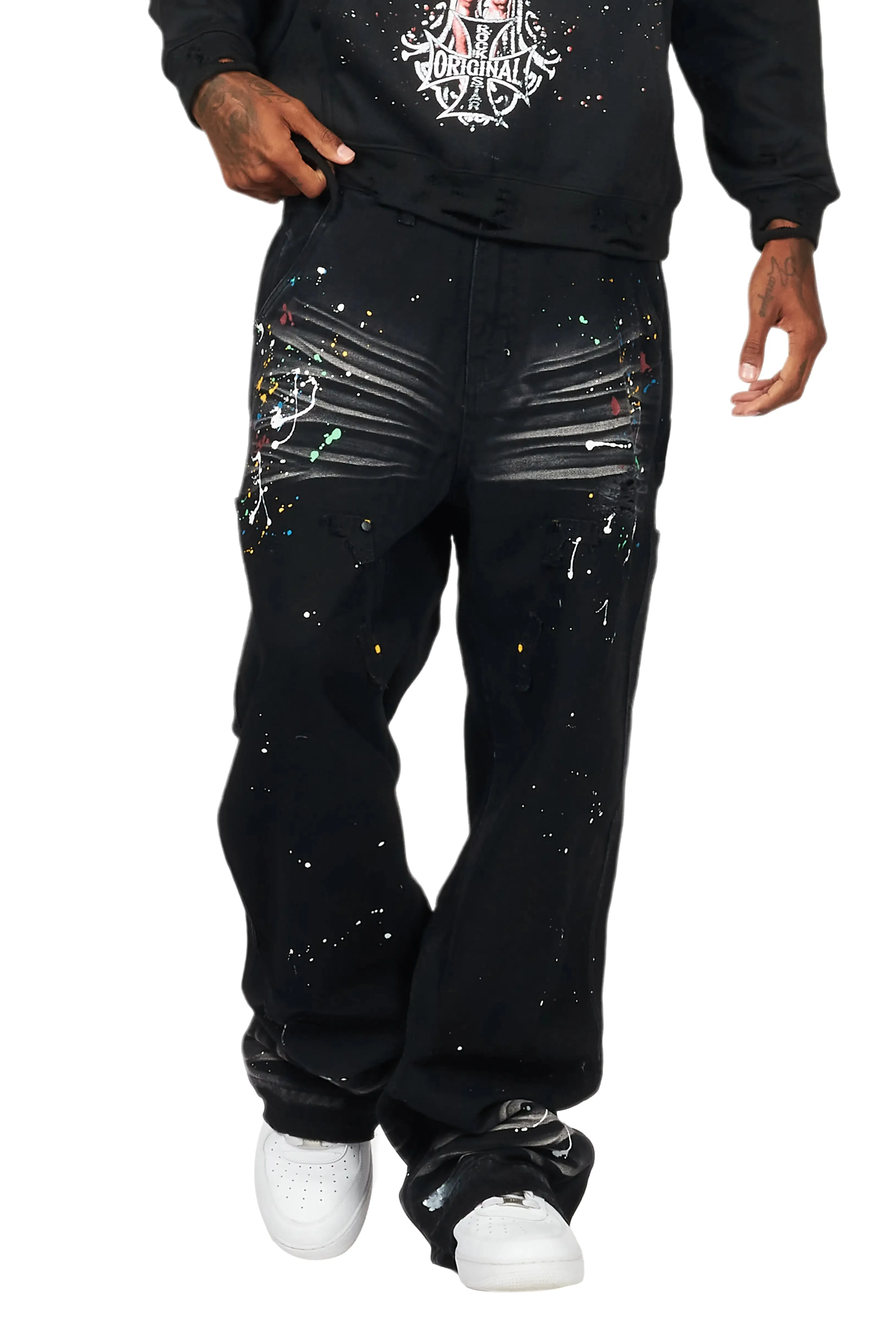 Naveen Black Baggy Fit Jean