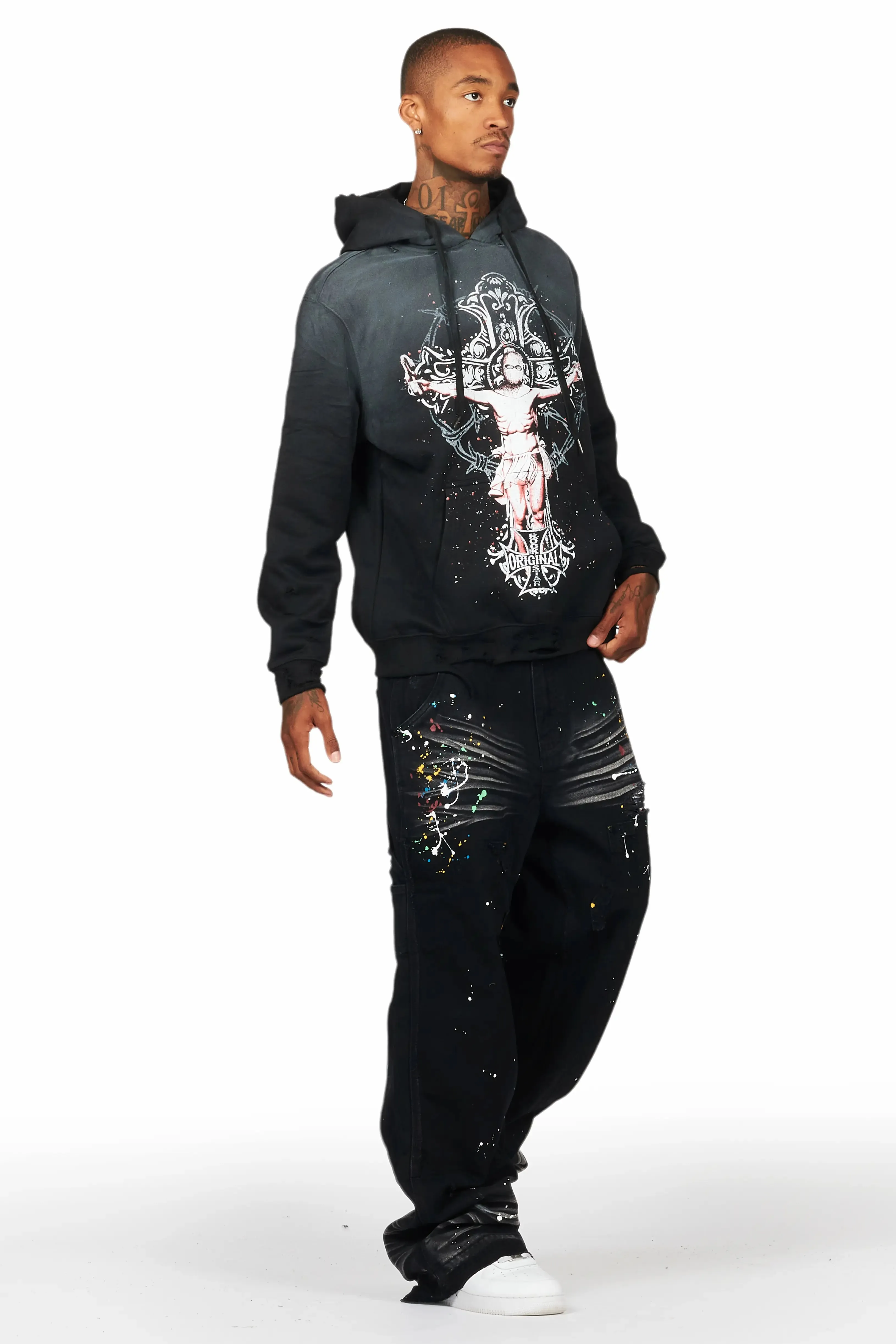 Naveen Black Baggy Fit Jean
