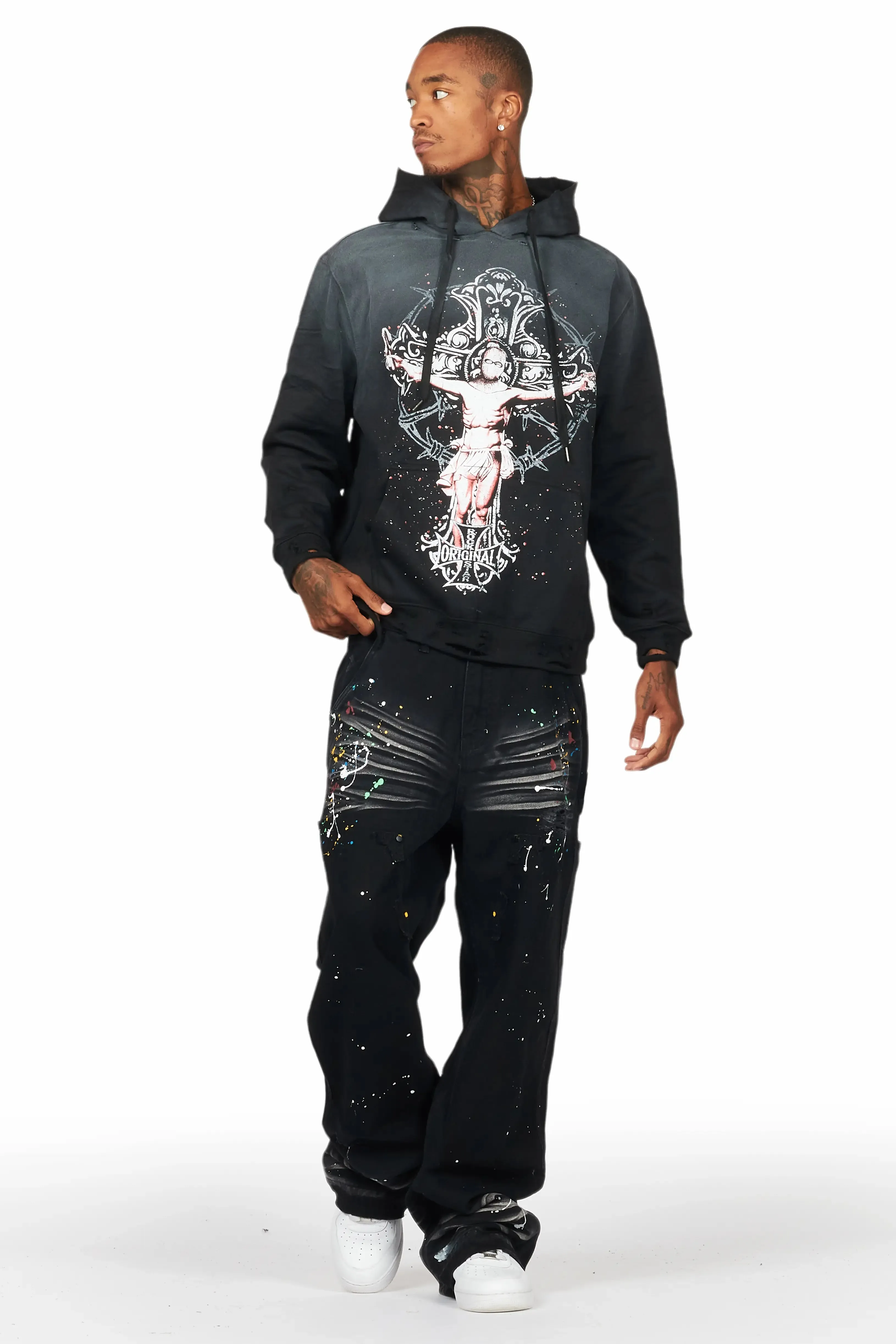 Naveen Black Baggy Fit Jean