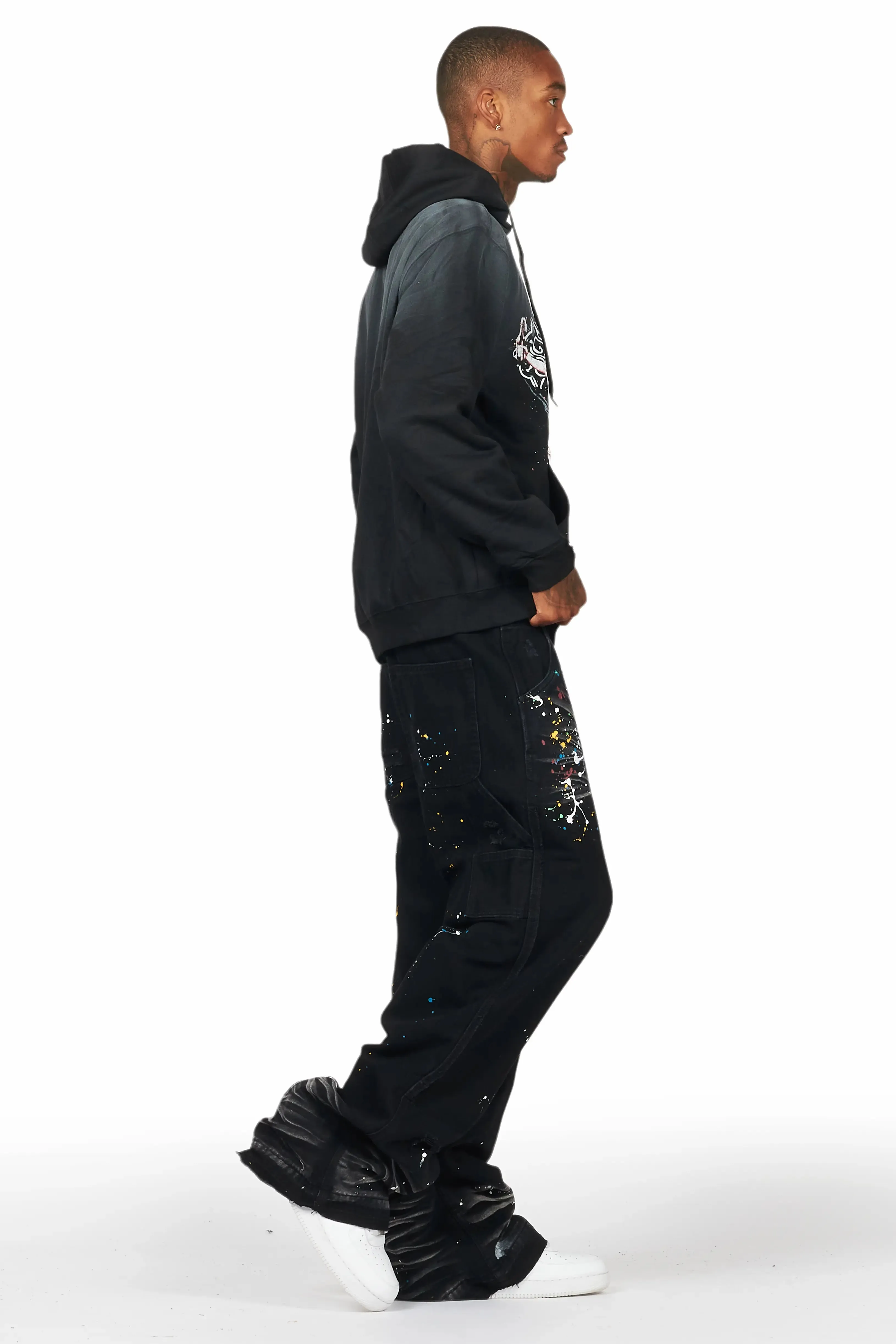 Naveen Black Baggy Fit Jean