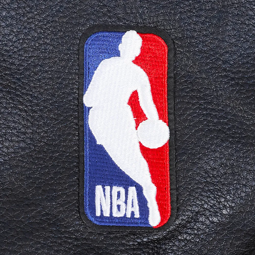 NBA TORONTO RAPTORS RETRO CLASSIC MEN'S RIB WOOL VARSITY JACKET (BLACK/RED/BLACK)