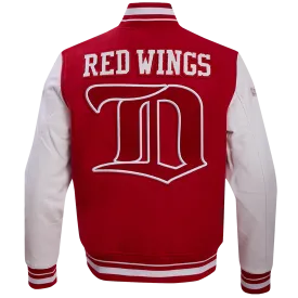 NHL DETROIT RED WINGS RETRO CLASSIC MEN'S RIB WOOL VARSITY JACKET