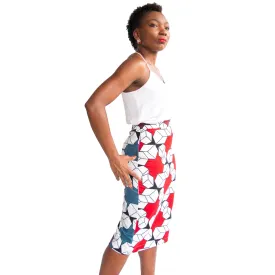 Àníké Pencil Skirt (Red/Black/White)
