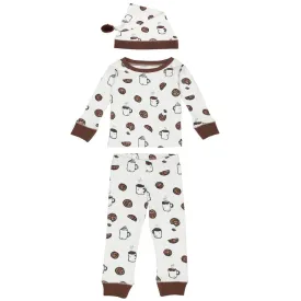 Organic Holiday PJ & Cap Set In Waiting For Santa