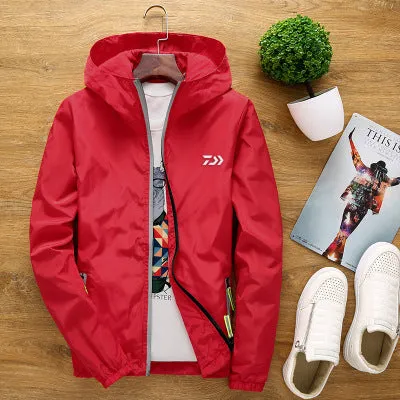 Outdoor  Big Size Men Jacket Couple Windbreaker Reflective Fishing Clothes