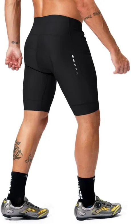 Padded Bike Shorts for Men 4D Cycling Road Riding Biking Padding Bicycle Shorts with Phone Pockets