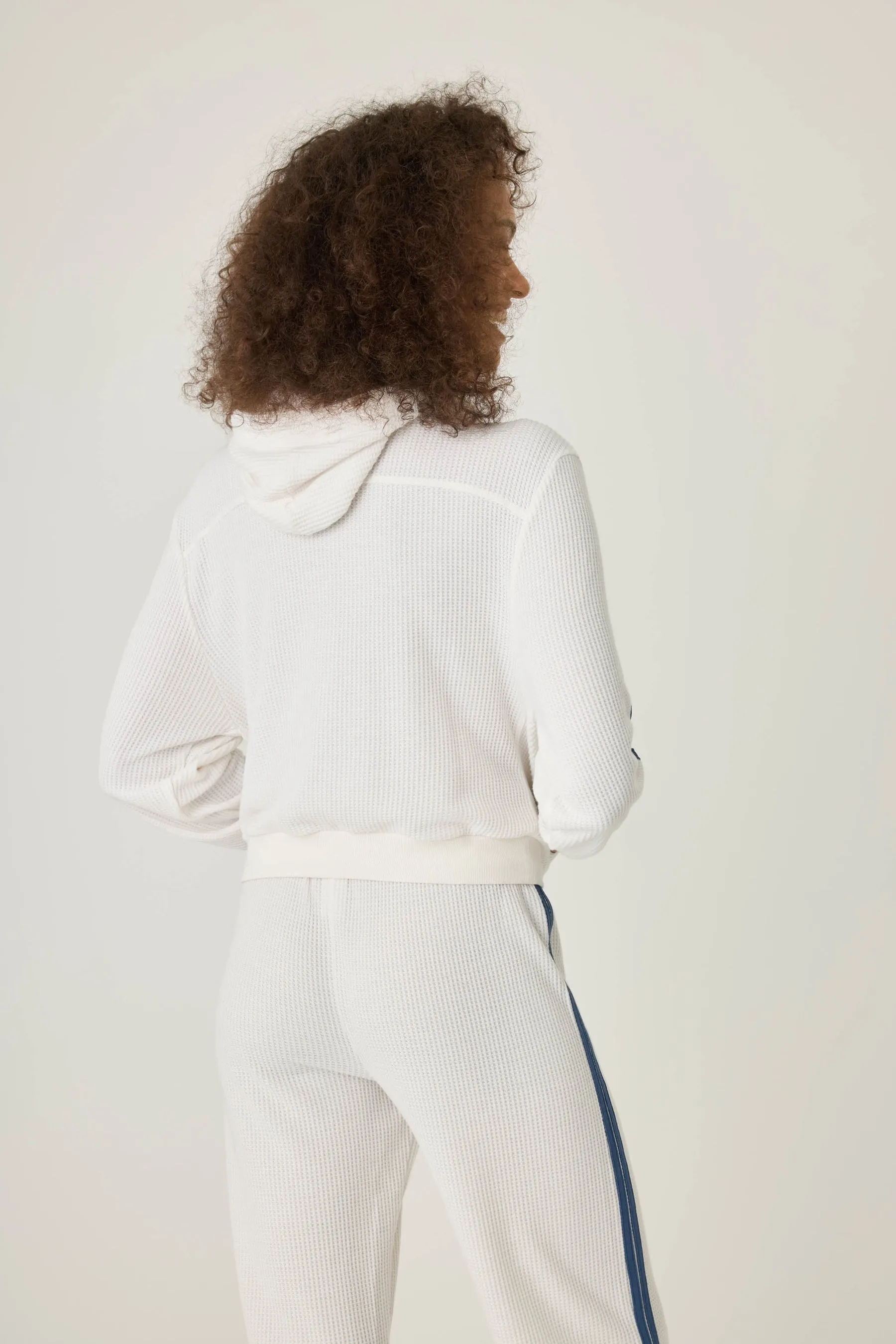 P.J. Salvage Back on Track Waffle Zip Hoodie