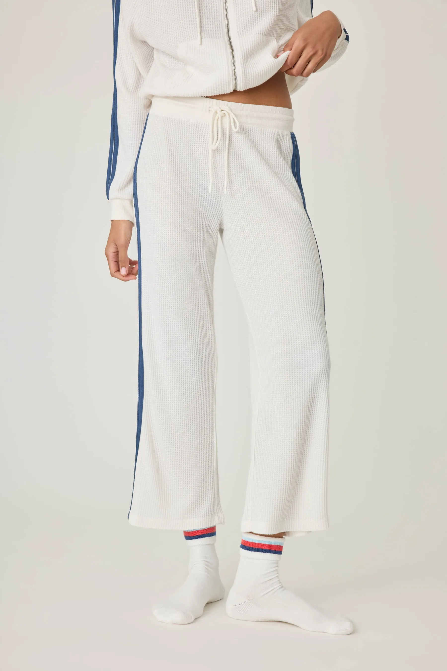 P.J. Salvage Back on Track Waffle Zip Hoodie