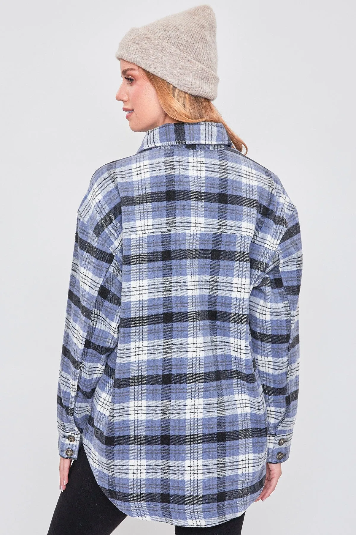 Plaid Shacket - Blue Plaid
