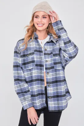 Plaid Shacket - Blue Plaid