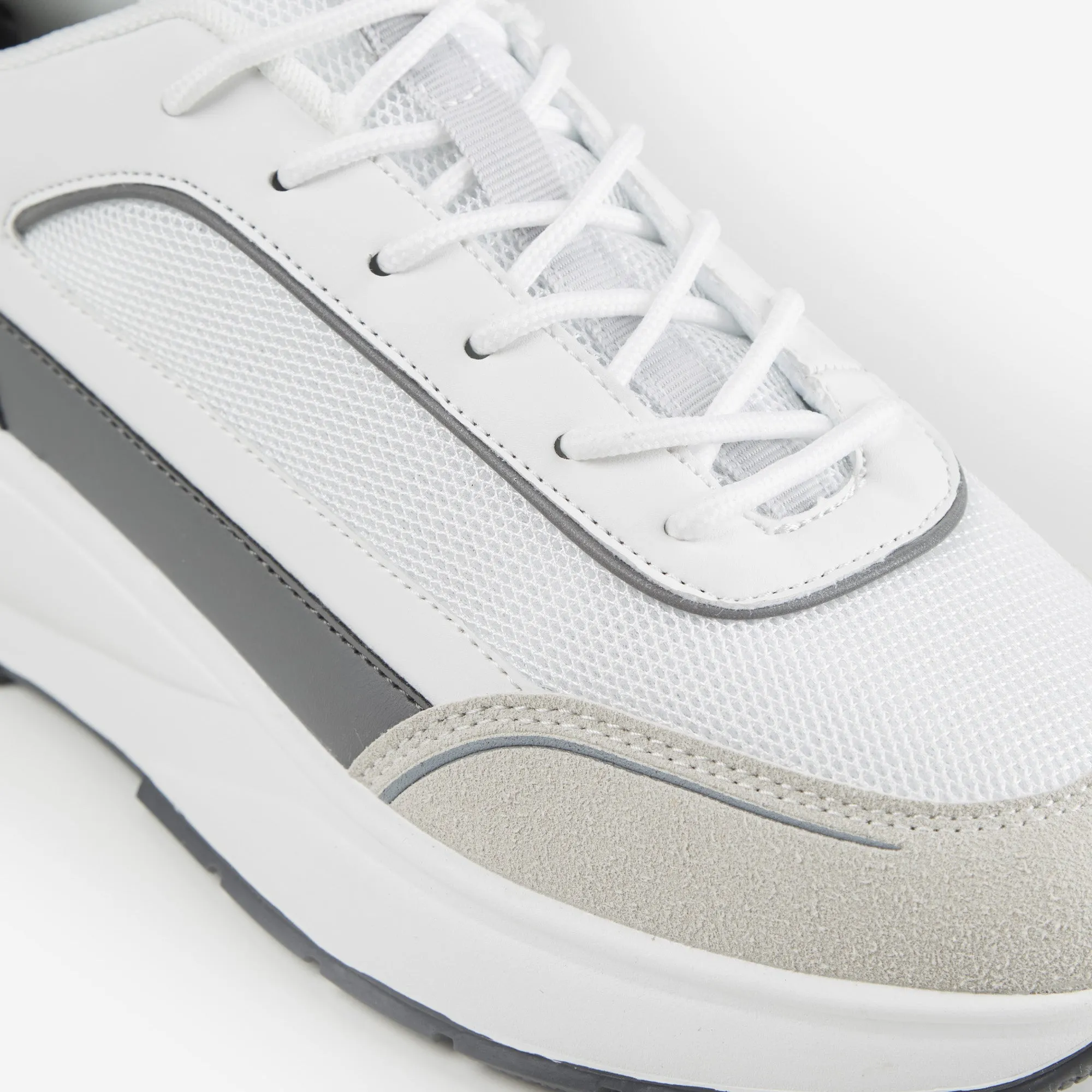 Premium Tech Runner | White Charcoal