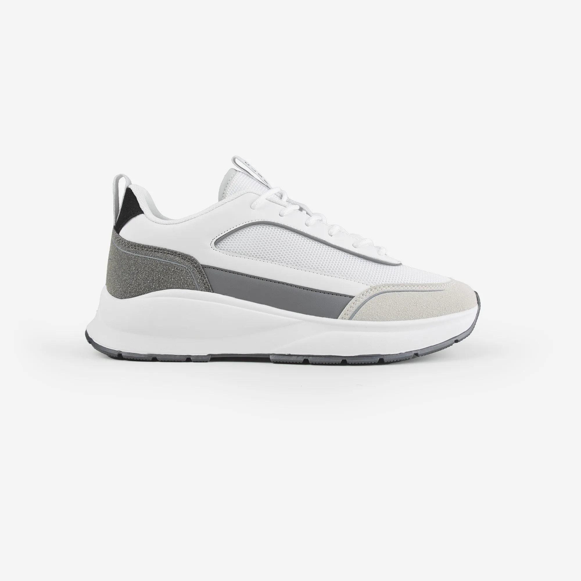 Premium Tech Runner | White Charcoal