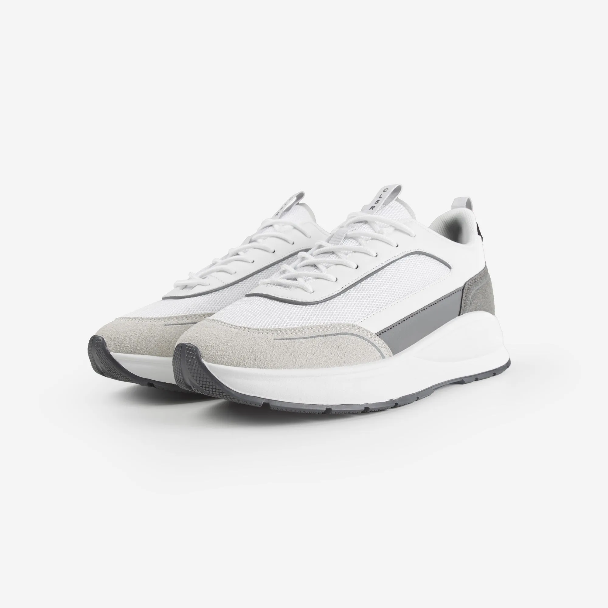 Premium Tech Runner | White Charcoal