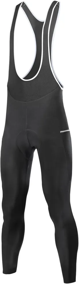 Santic Men's Winter Fleece Pro Cycling Bib Pants 4D Padded Thermal Cold Weather Bike Riding Pants with Pockets