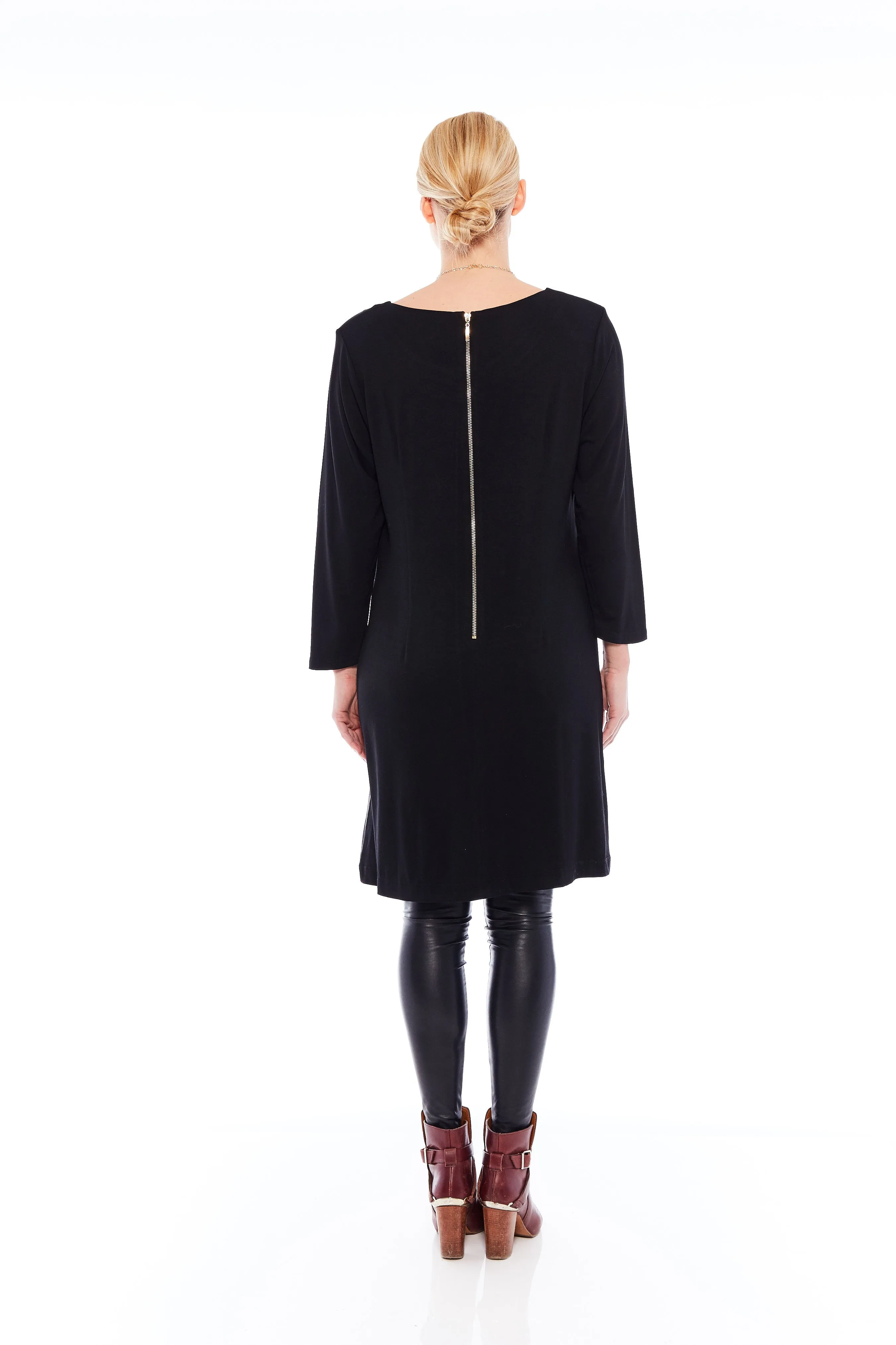 Shop Women's Long Sleeve Black Midi Dresses Online