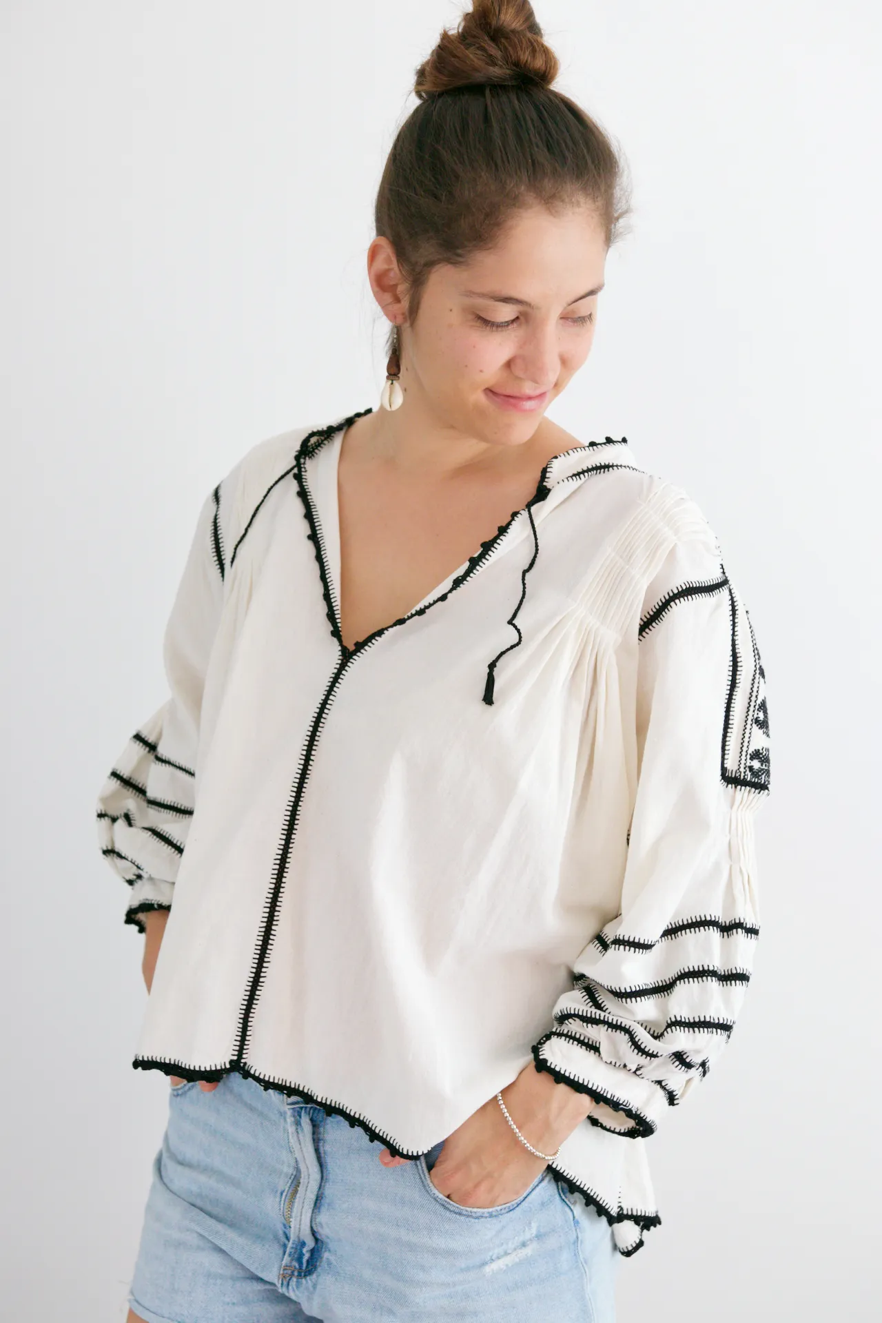 Sirena Blouse - Black Crochet