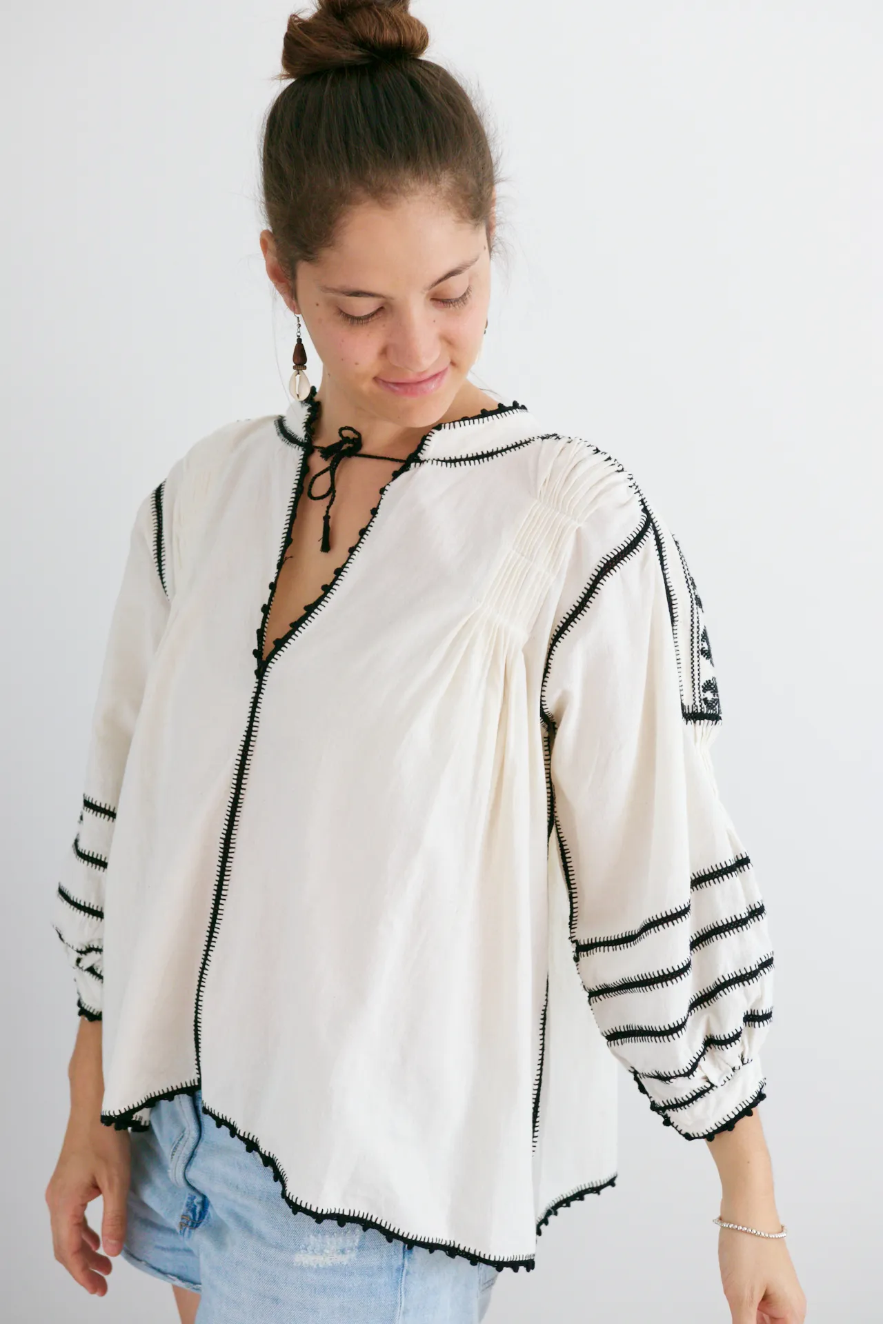 Sirena Blouse - Black Crochet