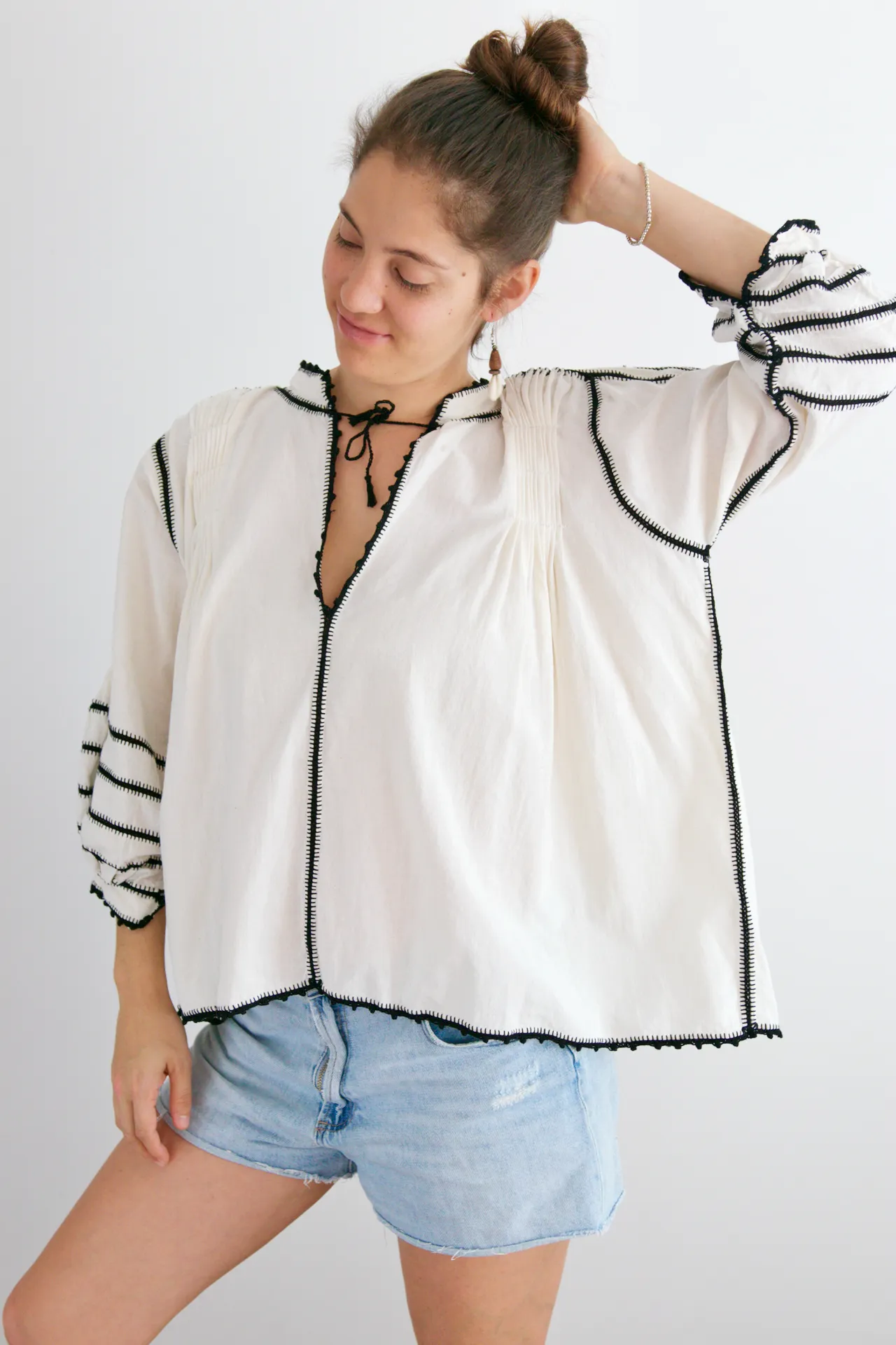 Sirena Blouse - Black Crochet