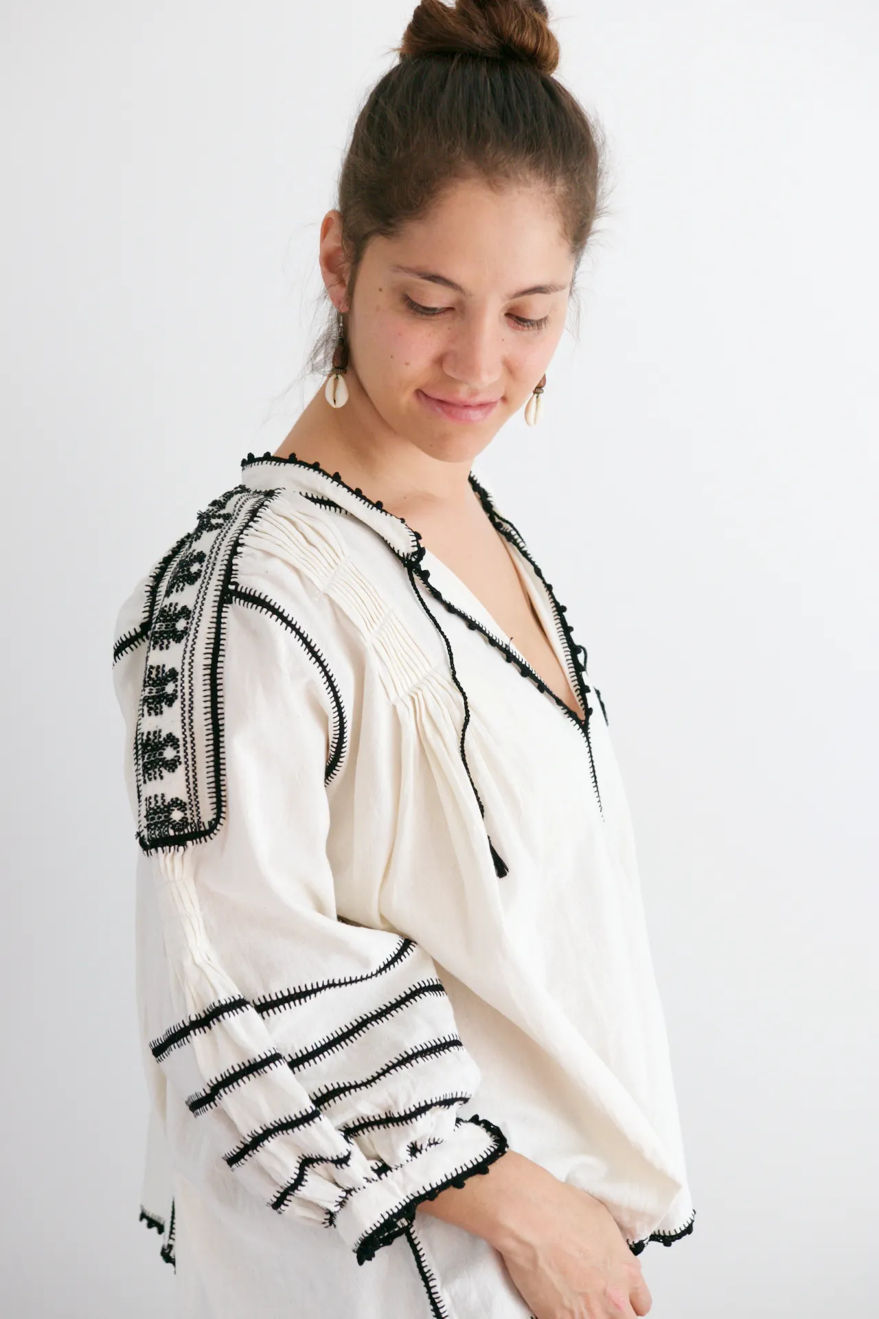 Sirena Blouse - Black Crochet