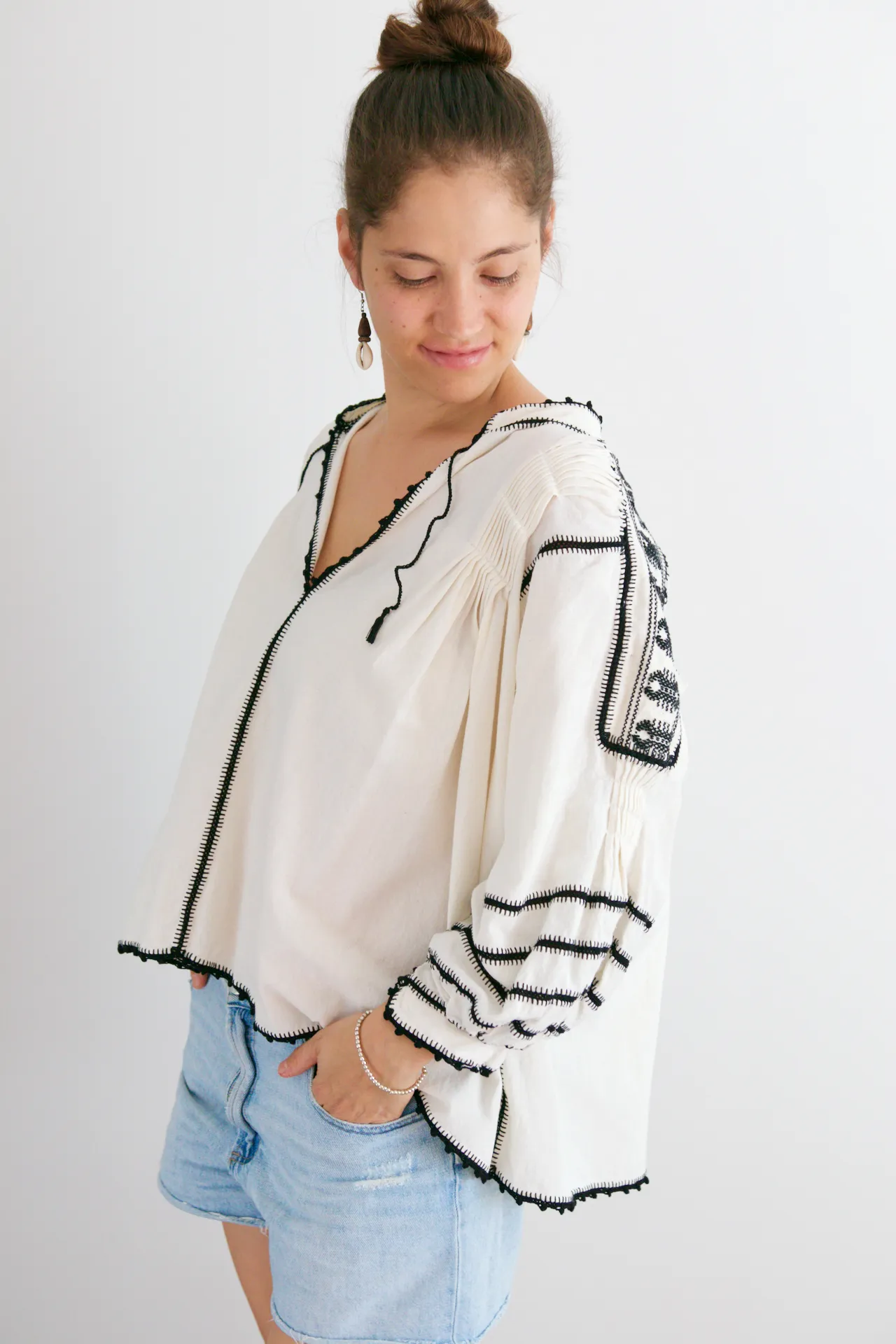 Sirena Blouse - Black Crochet