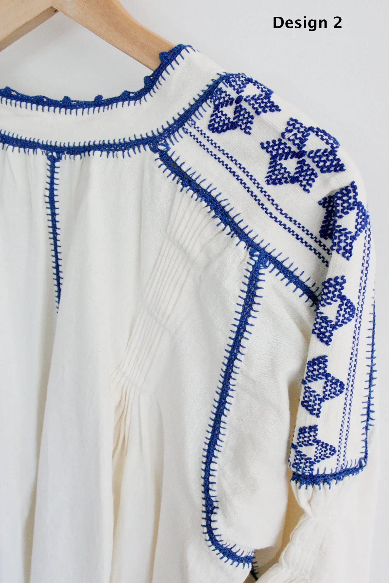Sirena Blouse - Blue Crochet
