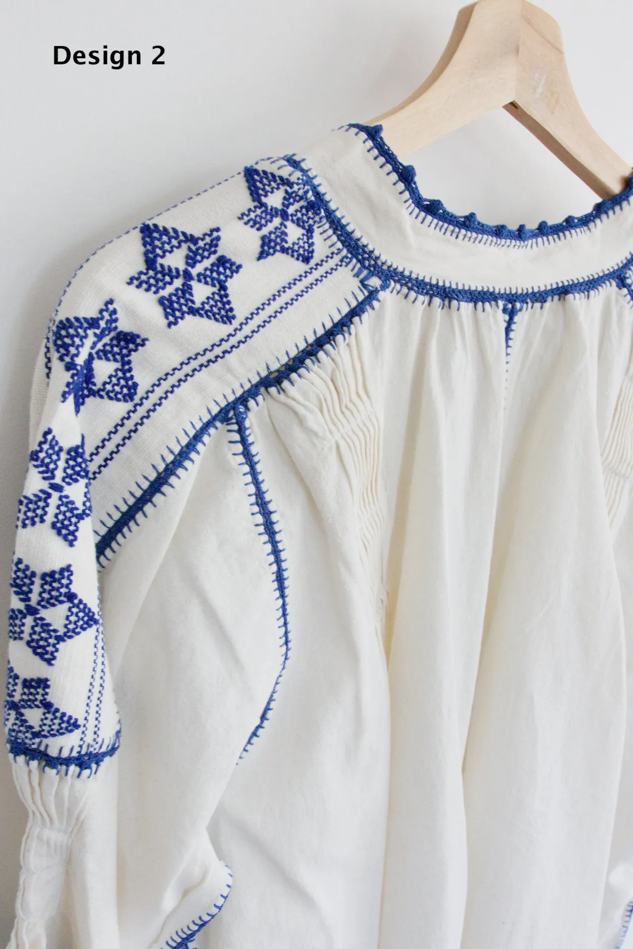 Sirena Blouse - Blue Crochet