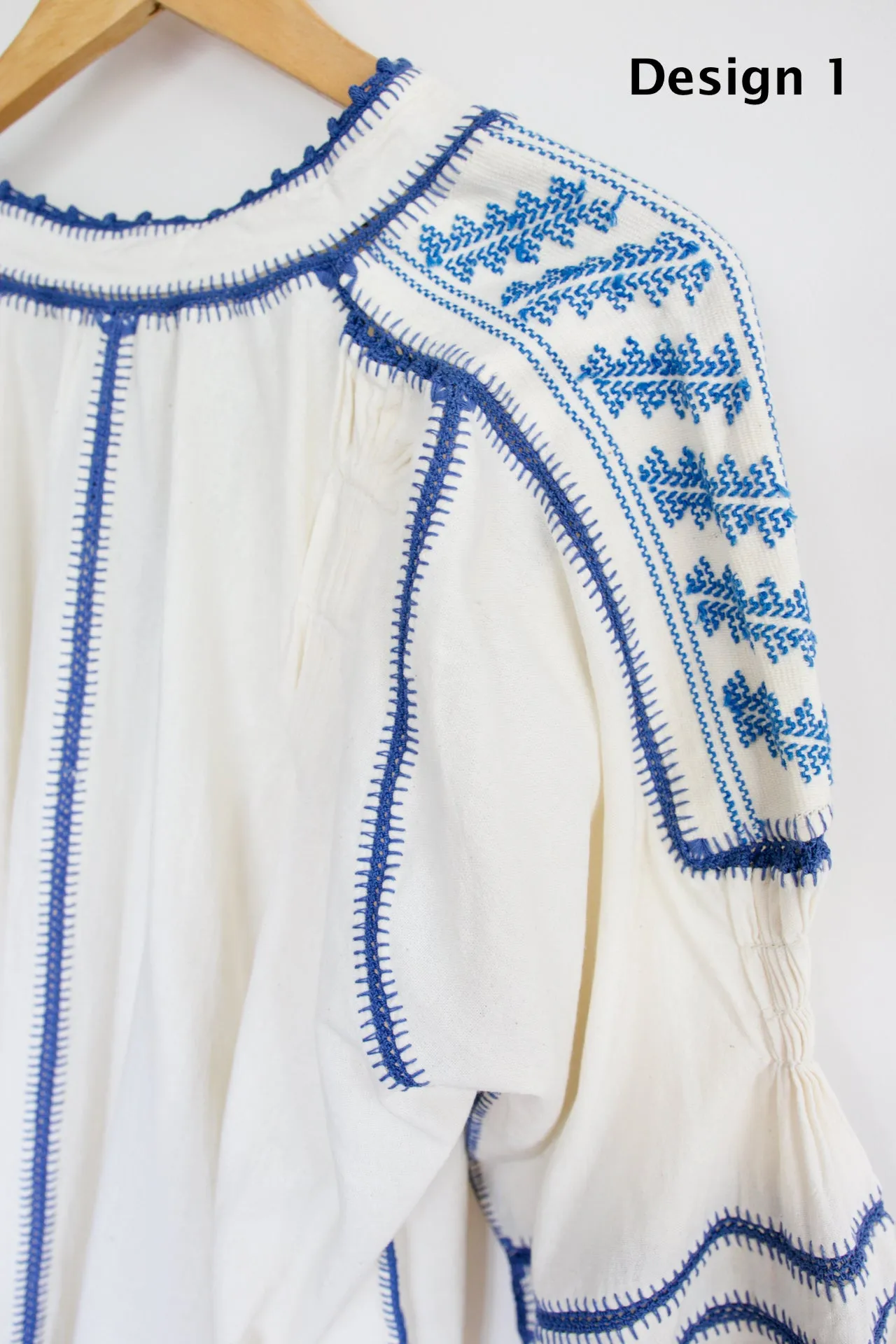 Sirena Blouse - Blue Crochet