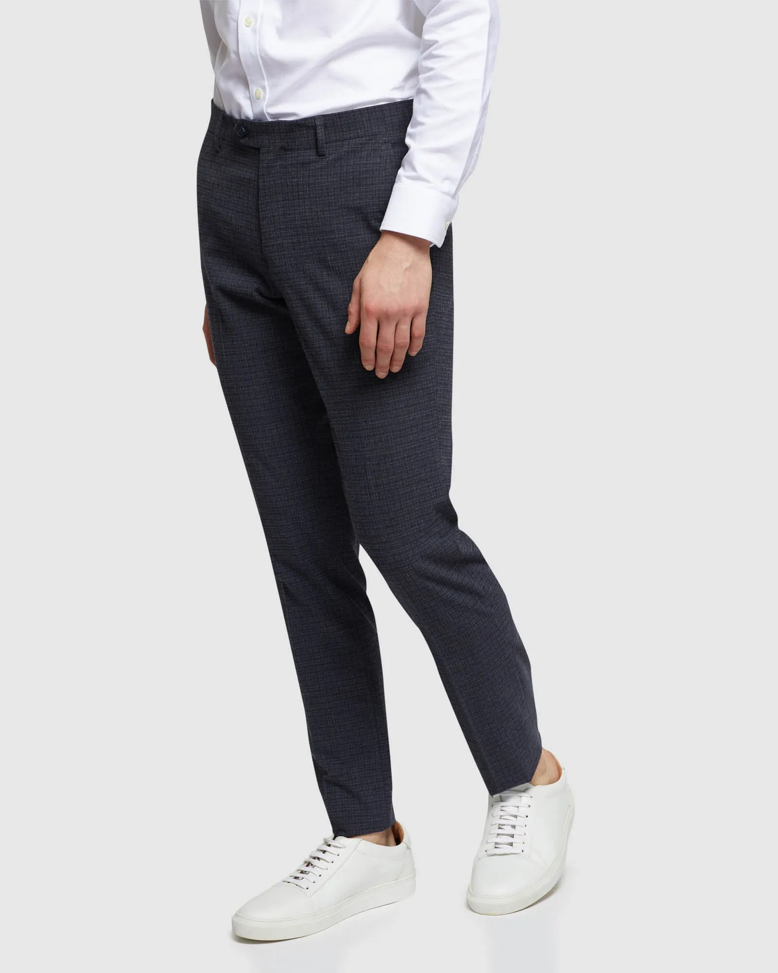 Stretch Checked Trousers
