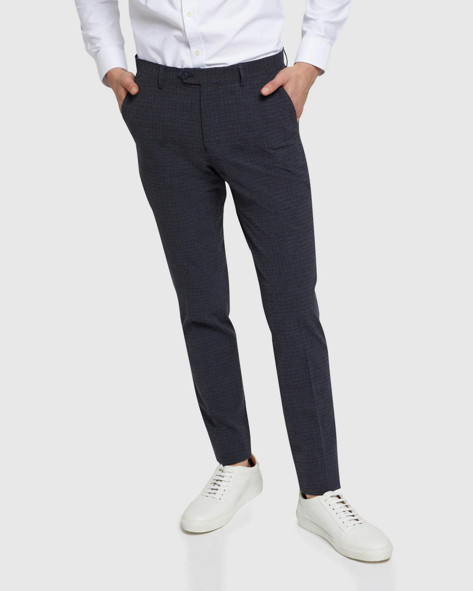 Stretch Checked Trousers