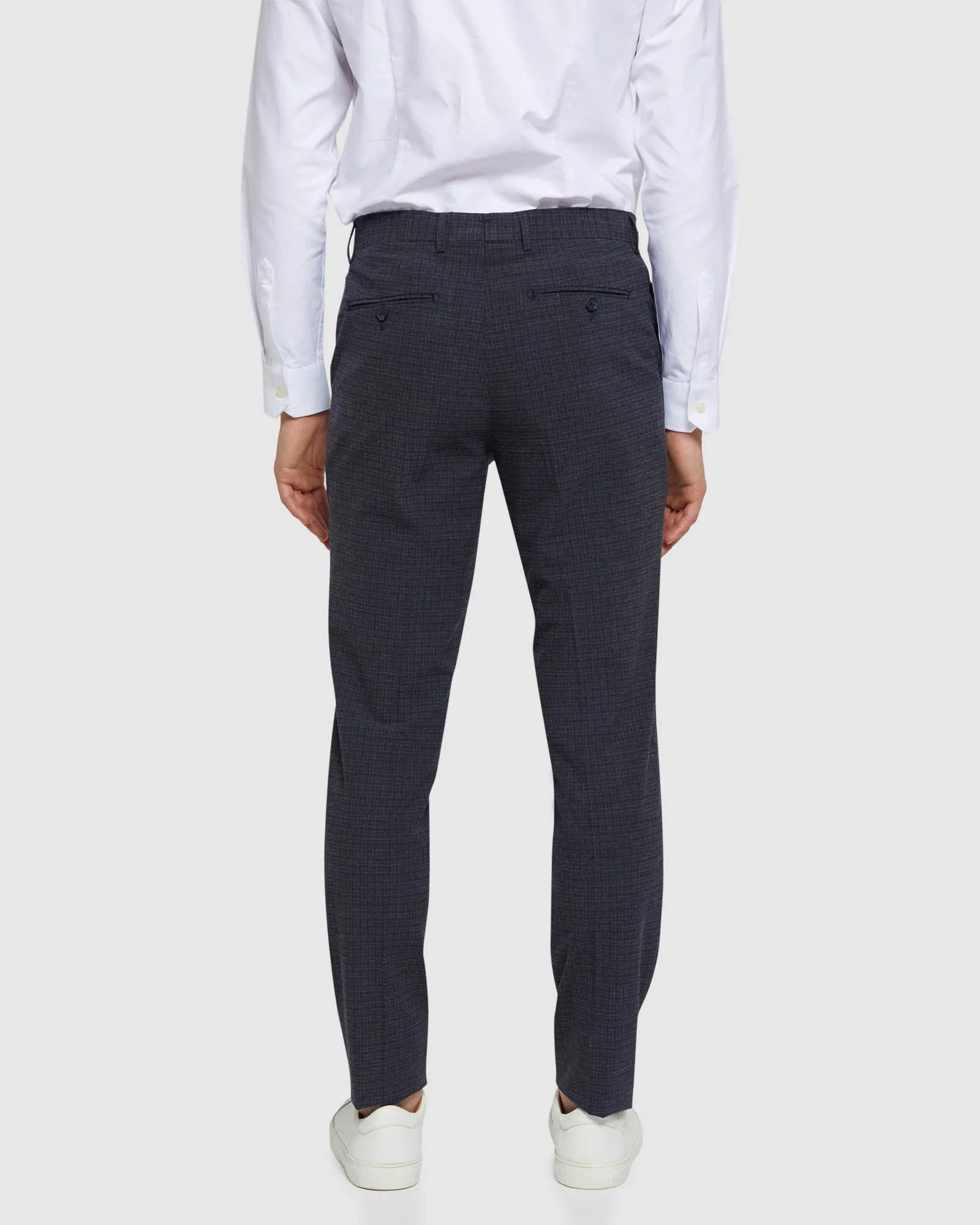 Stretch Checked Trousers